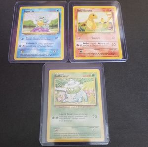 Pokemon Base Set Lot Charmander Squirtle Bulbasaur